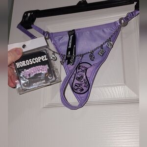 RARE HOROSCOPEZ PICES CHARM THONG PANTY